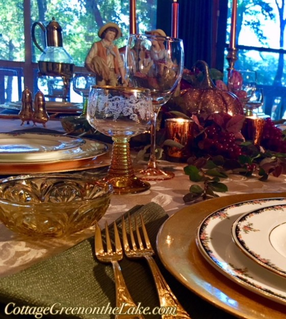 down the head of the table