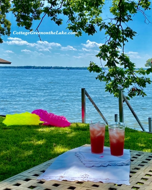 Pink Lemonade Pineapple Punch Recipe made for Outdoor Tablescape and Garden Drink&nbsp;Station